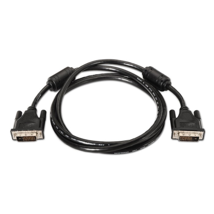 Aisens Cable DVI-D Dual Link 24+1 Macho a Macho 1,8m Negro